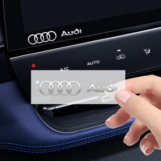 3D Metal Car Interior Dekoration Stickers Badges Auto Styling For AUDI TT Q5 A1 A2 A4 A6 A7 Q2 Q3 Q4 Q6 Q7 Q8 RS3 RS5 RS6 RS7