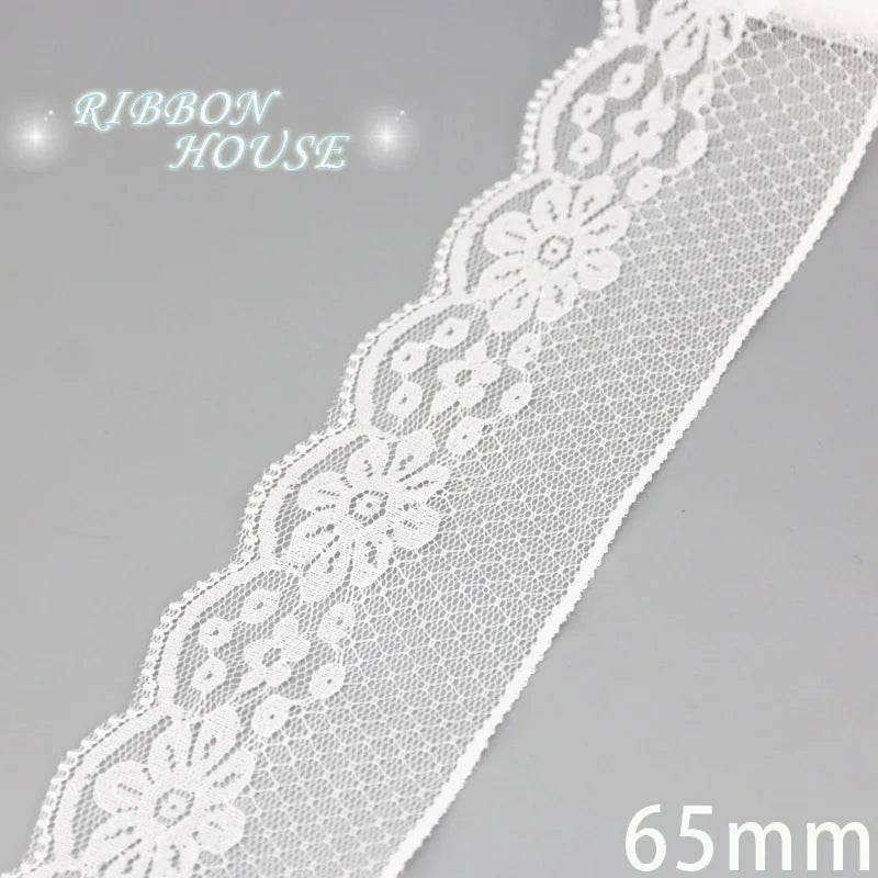 (5 yards/roll) white Lace ribbon fabric Webbing Decoration Lovely gift packing polyester Material - P12 Hub Europe