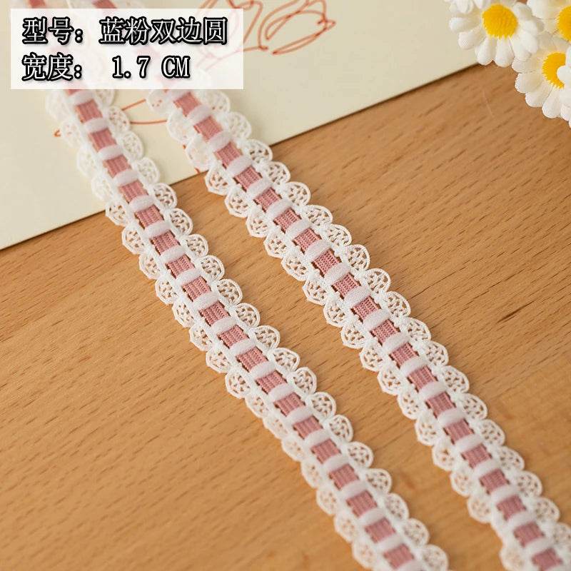2meters Pink Lace Ribbons Trim For Party Dress Decor Fabric DIY Apparel Sewing Supplies Clothing Collar Cuff Needlework Crafts - P12 Hub Europe