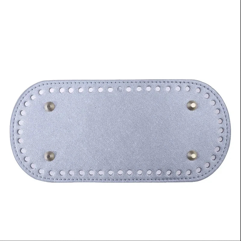 22x10cm Long Bottom for Knitted Bag PU leather Bag Base Handmade Bottom With Holes Diy Crochet Bag Bottom accessories