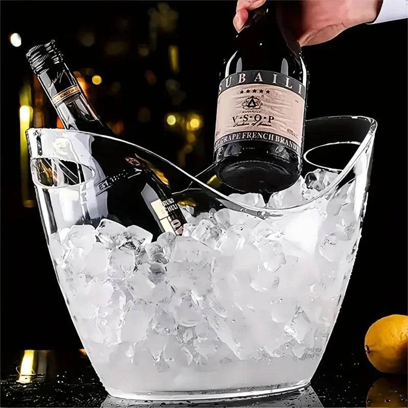 Hot Transparent Ice Cube Storage Bucket Beer Wine Bucket Bar Ice Bucket Container Champagne Can Wine Champagne Beer Chiller - P12 Hub Europe