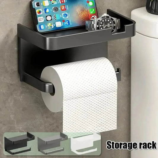 Toilet Paper Holder Plastic Storage Rack Kitchen Towel Placement Of Seasoning Bottles Bathroom Wall Roll Of Paper Phone Storage - P12 Hub Europe