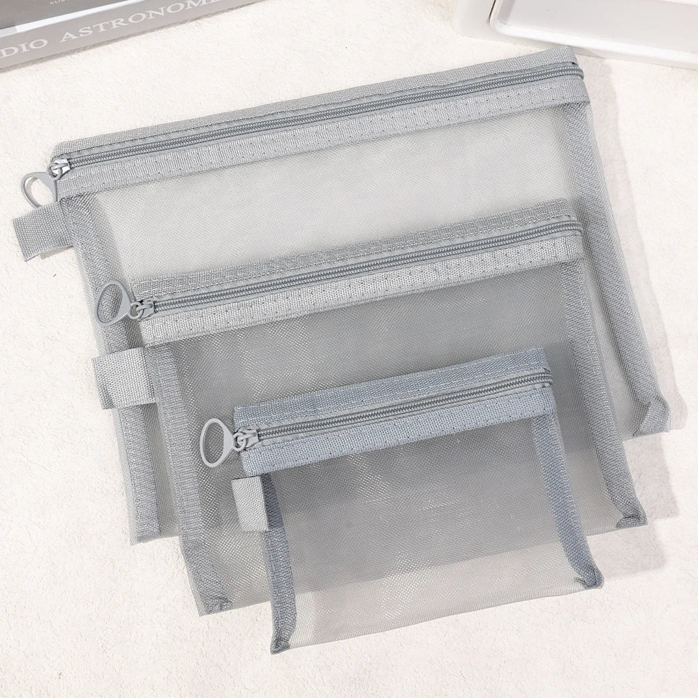 1/3pcs Mesh Clear Cosmetic Bags Small Large Black Makeup Bag Portable Travel Toiletry Organizer Case Lipstick Storage Pouch