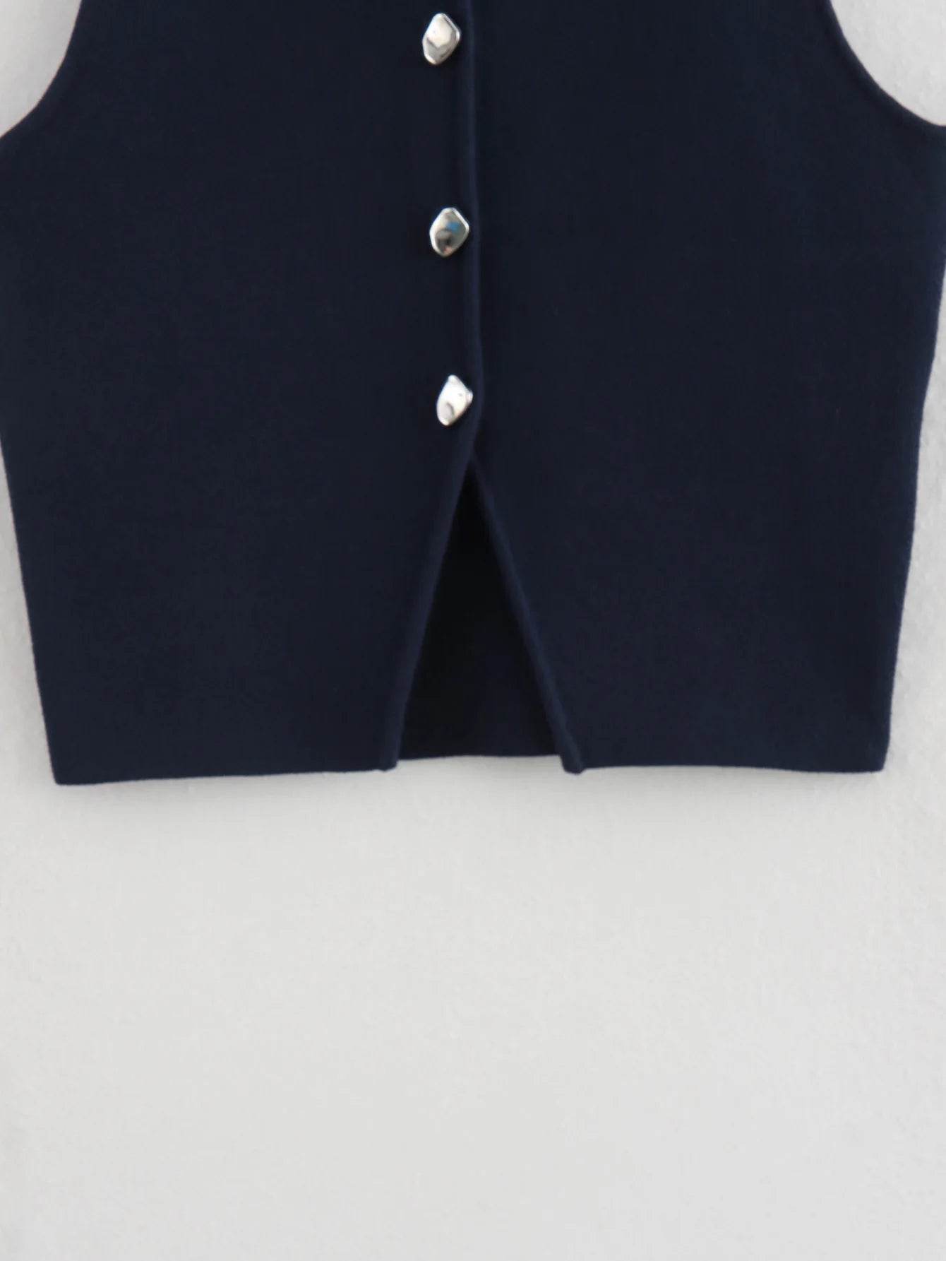 Women Cropped Knit Vest - P12 Hub Europe