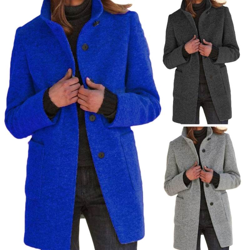 Warm Wool Blend Trench Coat - P12 Hub Europe
