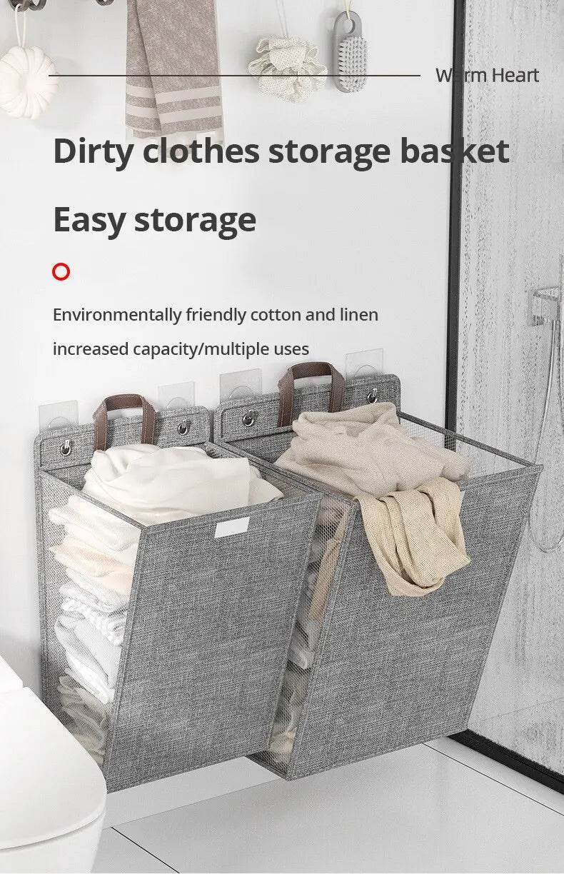 Foldable Wall-Mounted Laundry Hamper - P12 Hub Europe