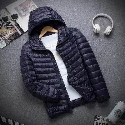 Men's Slim Hooded Down Jacket - P12 Hub Europe