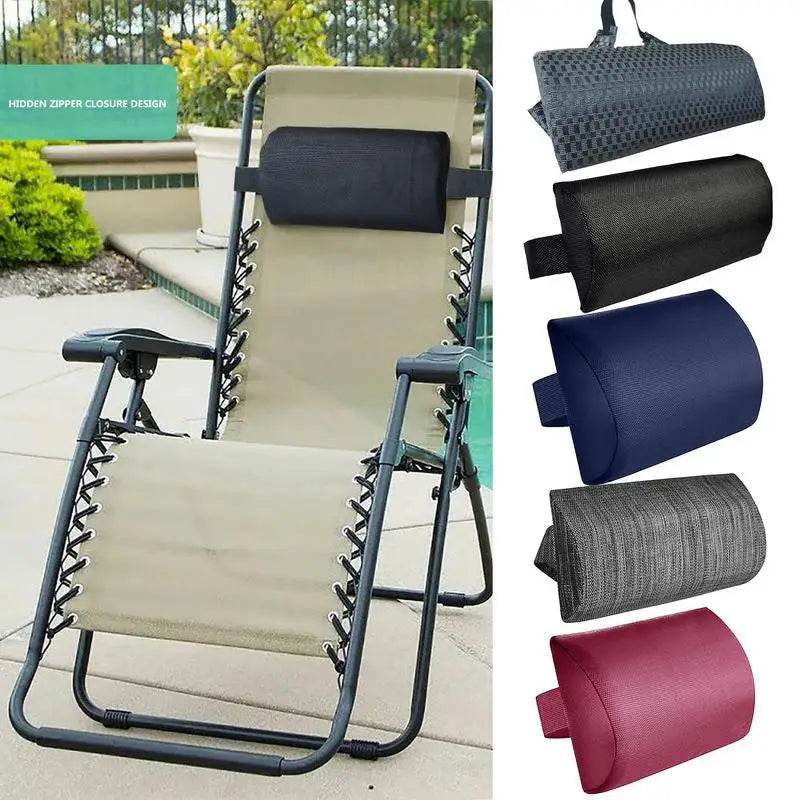 Neck Brace Pillow Head Support Protector Recliner Headrest Beach Folding Chair Pad Pillow Garden Backyard Chair Head Cushion - P12 Hub Europe