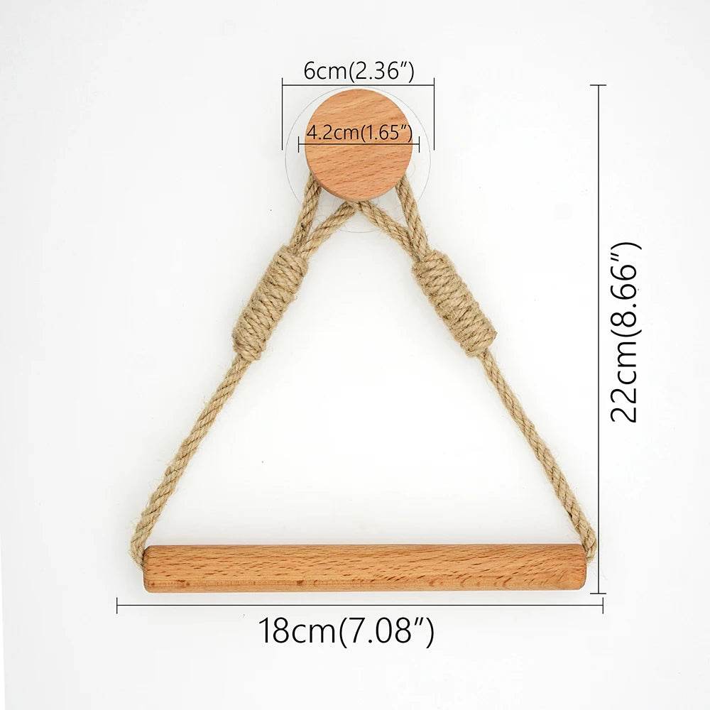 Toilet Paper Holder Wall Mounted WC Washroom Bathroom Accessories Wooden Rolling Paper Tissue Holder for Toilet Towel Rack - P12 Hub Europe