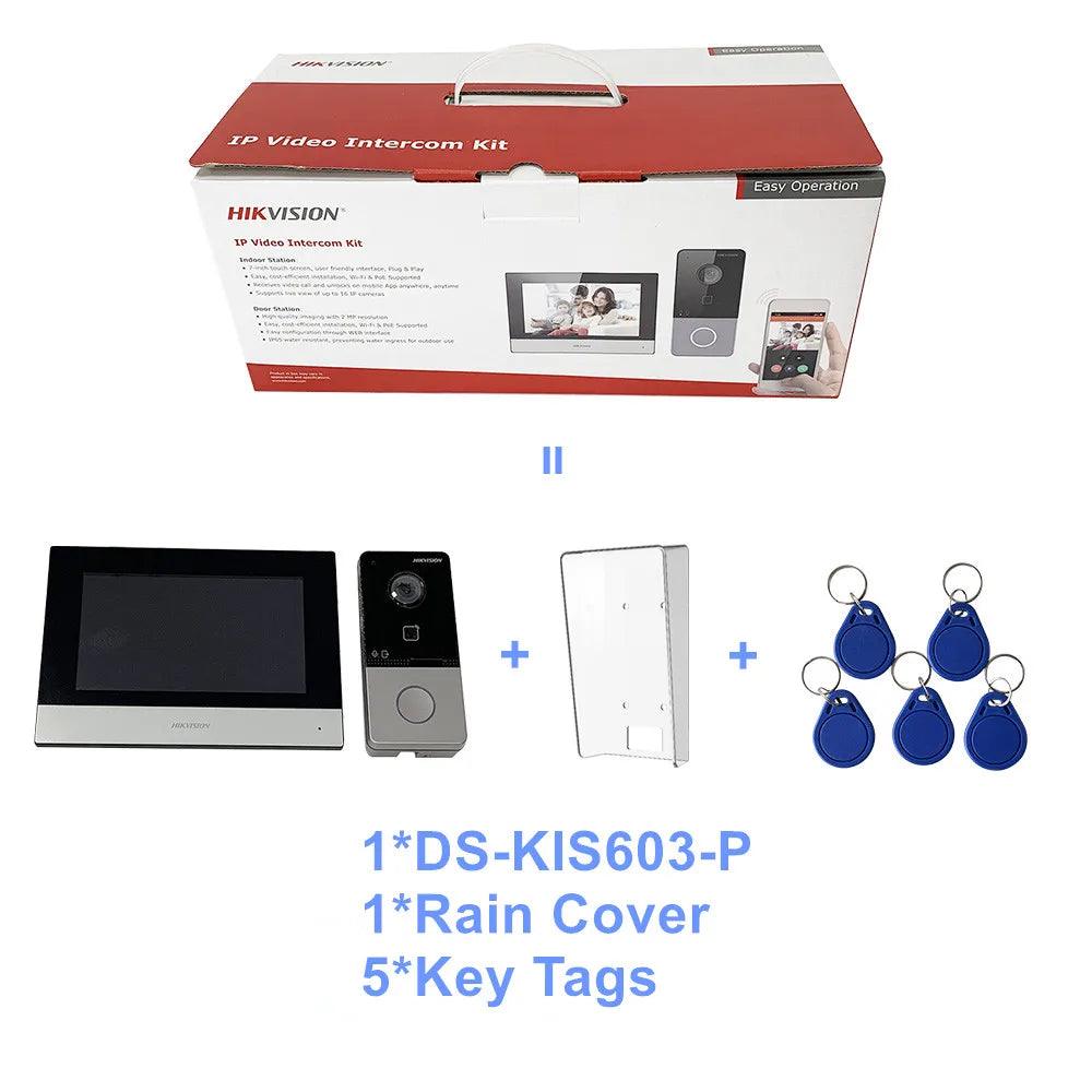 Video Intercom Hikvision IP 7" Touch, WiFi, PoE, Unlock, DMSS