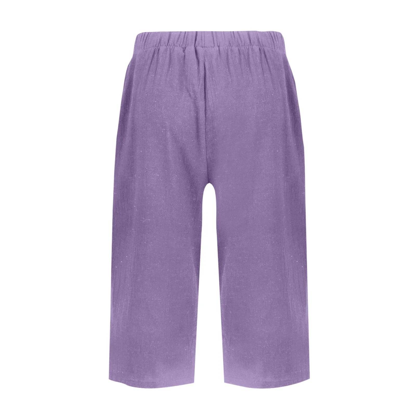 High Waist Solid Workout Capris - P12 Hub Europe