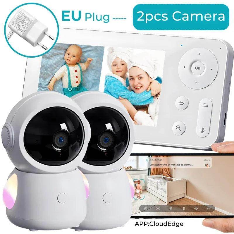 Baby Monitor 2K WiFi with 2 Cameras, Long Range - P12 Hub Europe