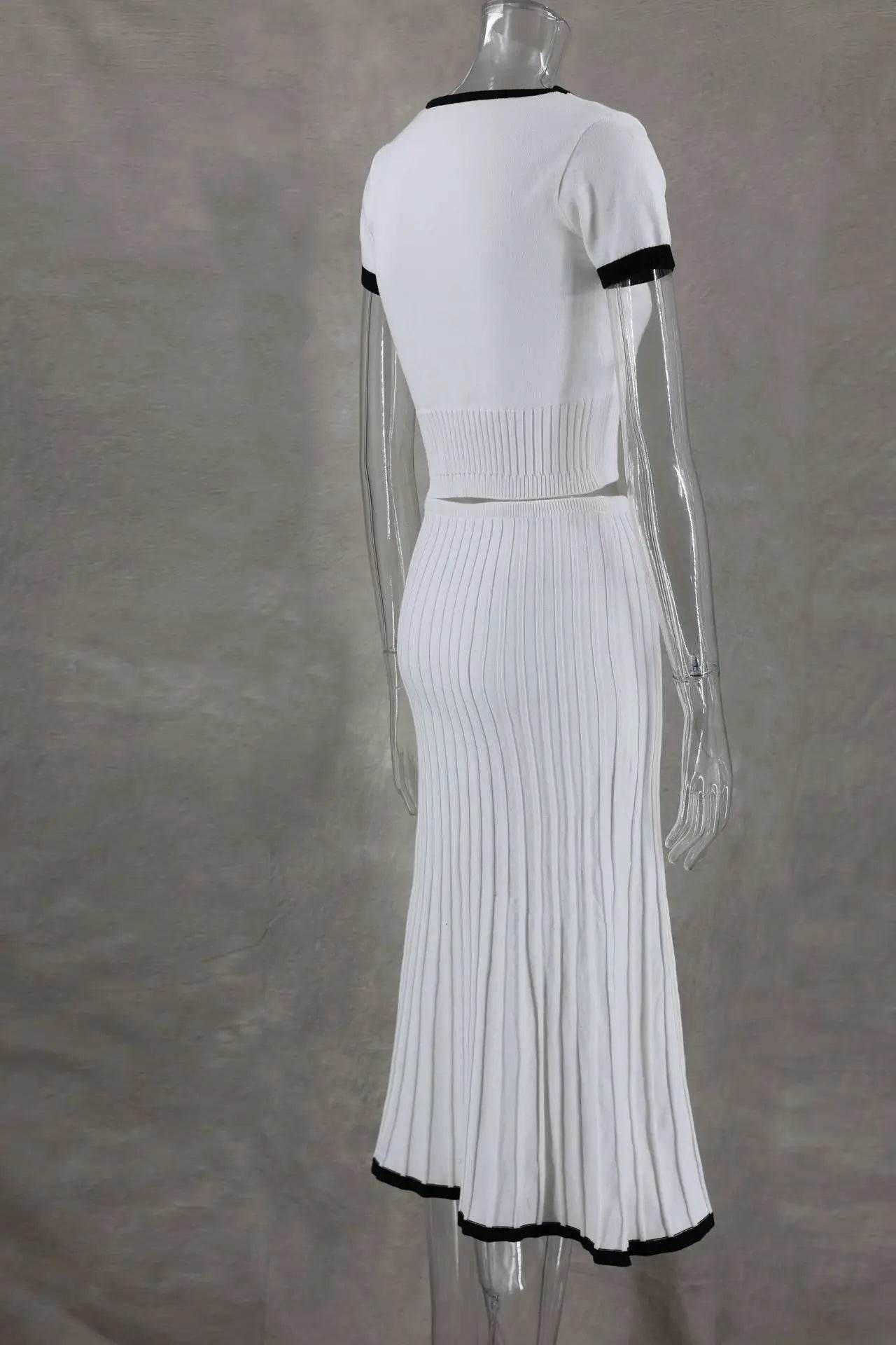 White Crop Top Skirt - P12 Hub Europe