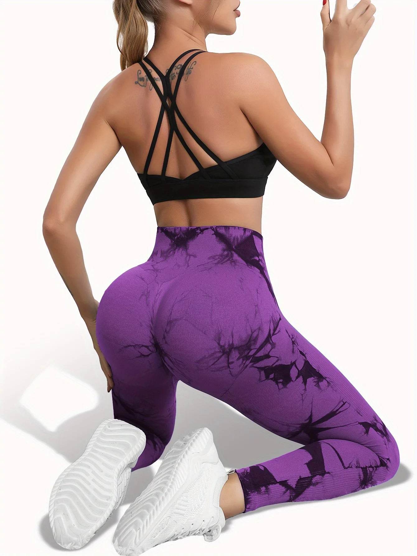 Tie Dye Seamless Butt Lift Leggings - P12 Hub Europe