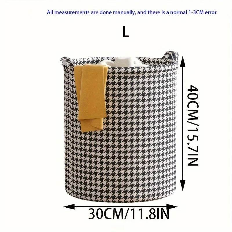 Foldable Houndstooth Laundry Hamper - P12 Hub Europe