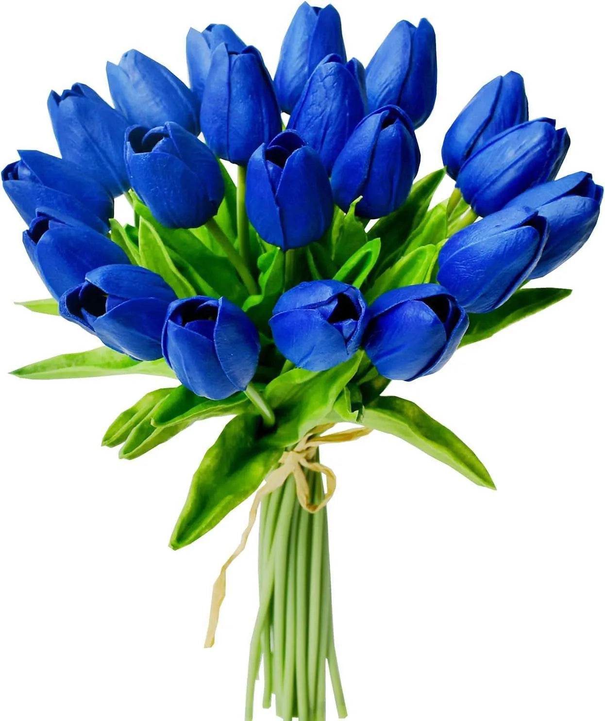 10Pcs Artificial Flower Realistic Touch Tulip Scrapbooking Vase Home Decor Wedding Garden Arch Garland Mother's Day Bouquet diy - P12 Hub Europe