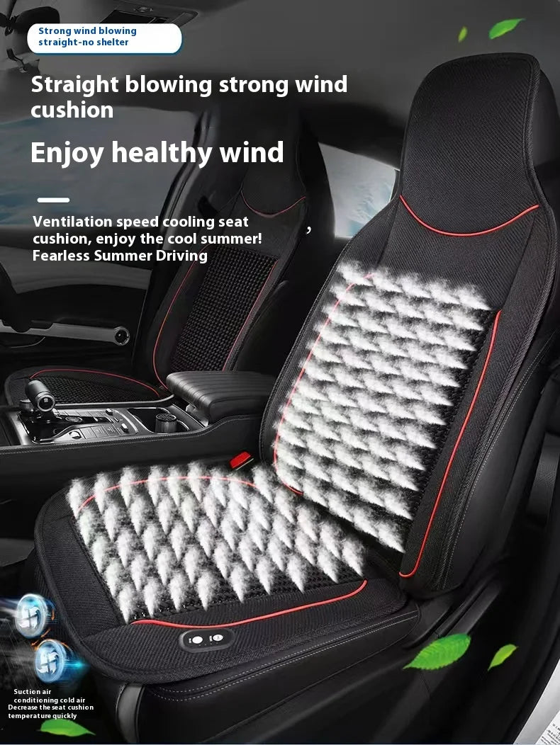 12V summer cool cushion seat ventilation car cushion air conditioning cooling fan blowing massage seat cushion seat cover