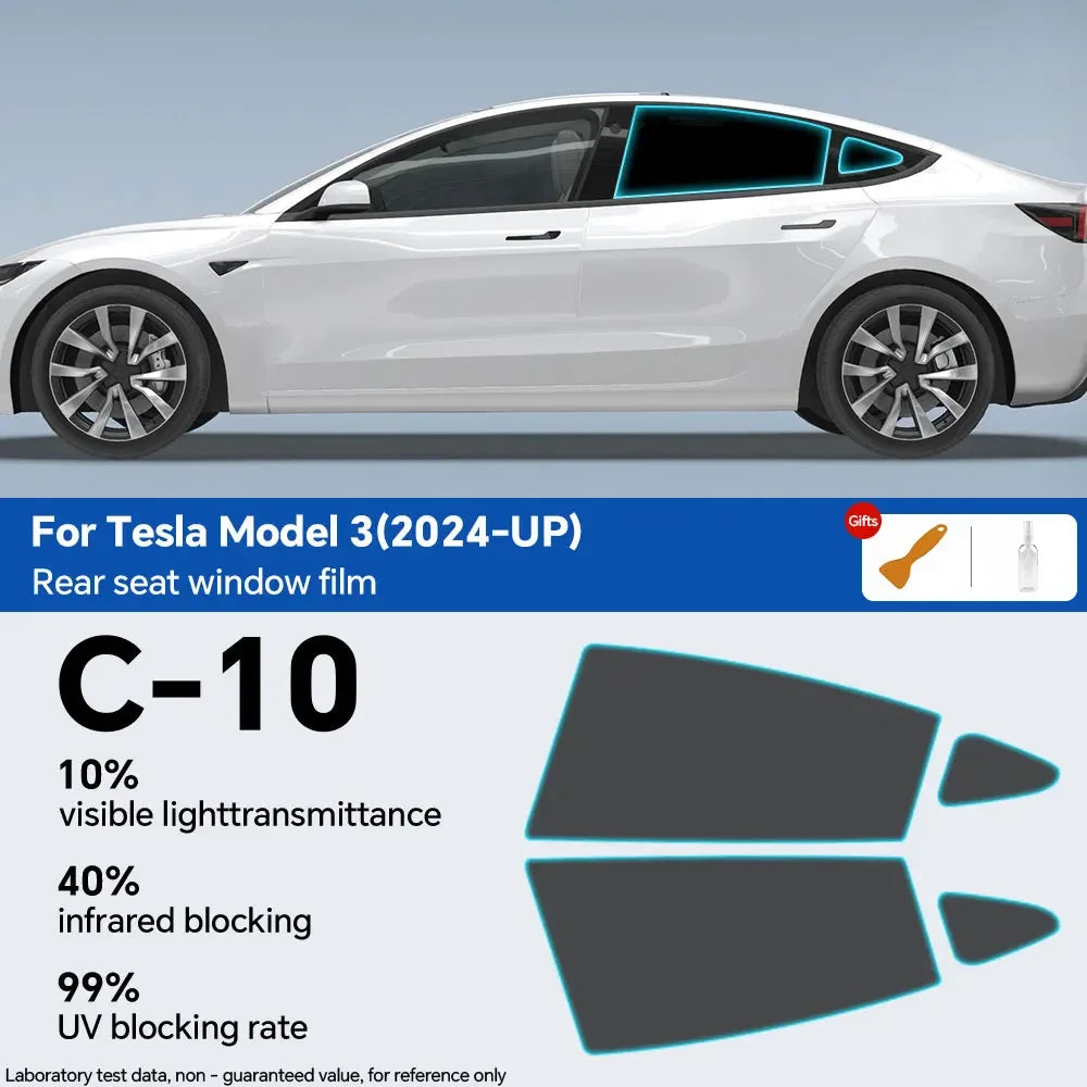 for Tesla Model 3 UP Pre-cut Car Window Privacy Tint Film Solar UV Protector Mirror Films Summer Accessories Windshield Stickers