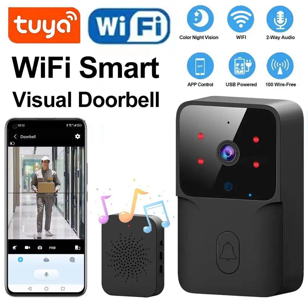Doorbell Tuya WiFi | Night Vision, 2-Way Audio, Voice Change - P12 Hub Europe