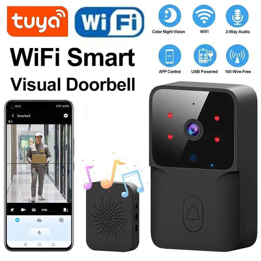Doorbell Tuya WiFi | Night Vision, 2-Way Audio, Voice Change - P12 Hub Europe