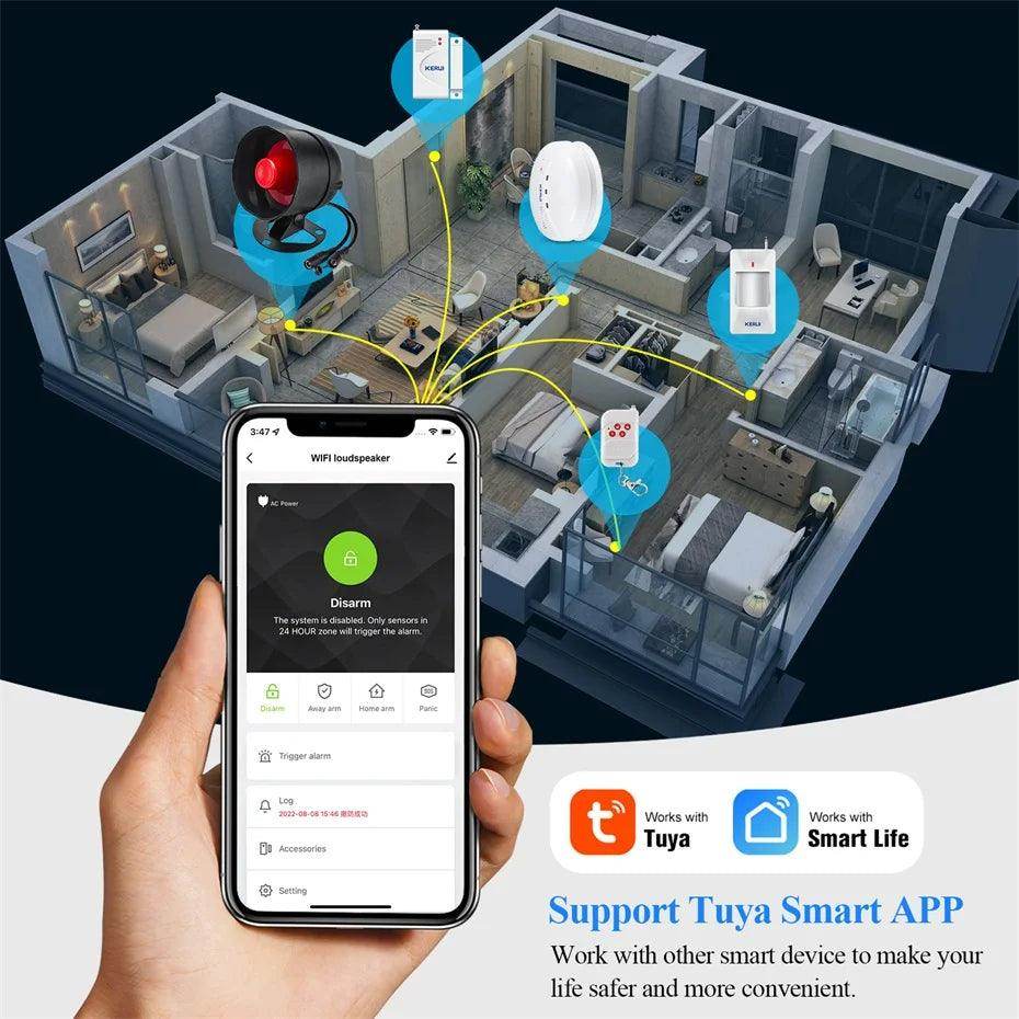 Alarm KERUI WiFi Smart 110dB - P12 Hub Europe