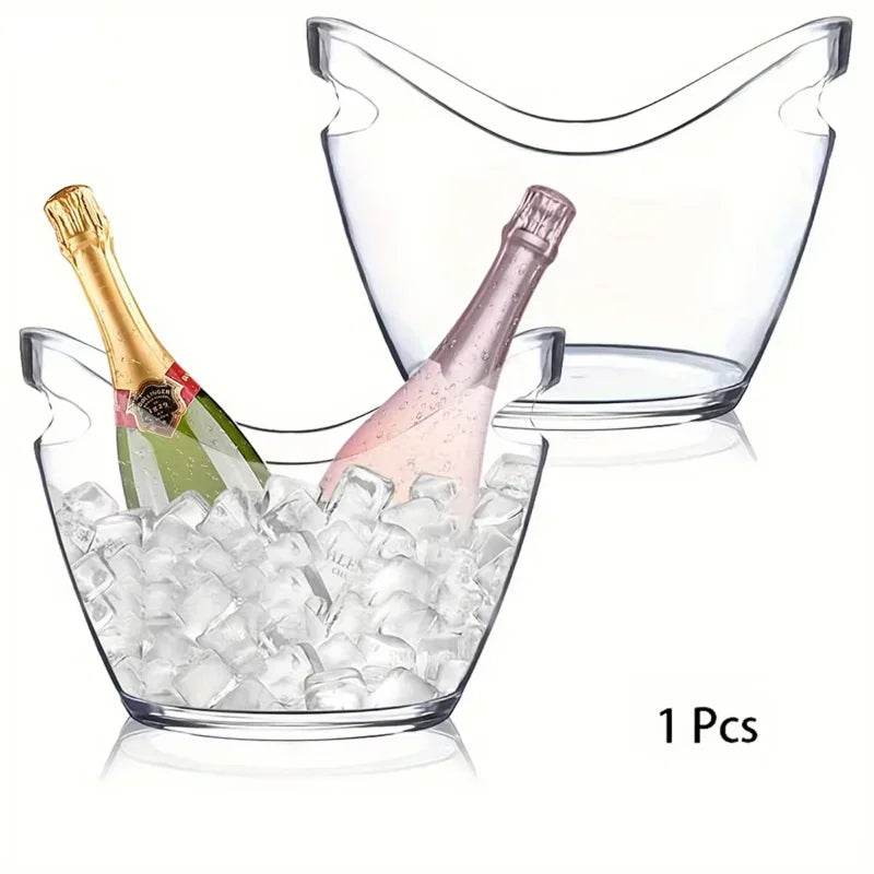 Hot Transparent Ice Cube Storage Bucket Beer Wine Bucket Bar Ice Bucket Container Champagne Can Wine Champagne Beer Chiller - P12 Hub Europe