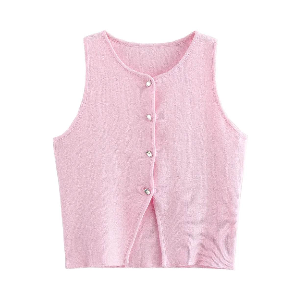 Women Cropped Knit Vest - P12 Hub Europe