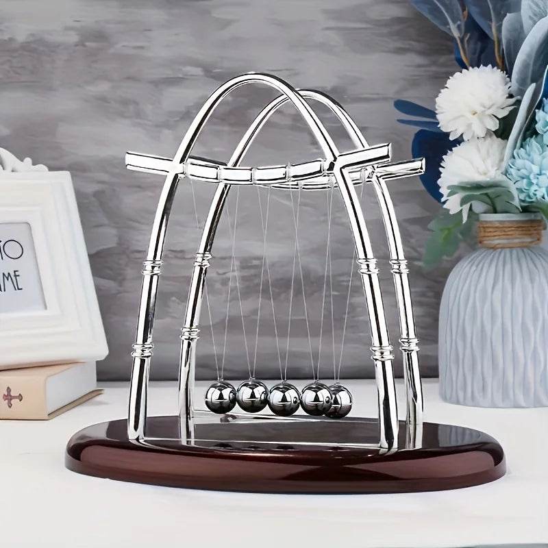 Newton Spring Ball Balance Ball Pendulum - Educational Kinetic Demonstrator for Home and Office Decor, Desktop Decor - P12 Hub Europe