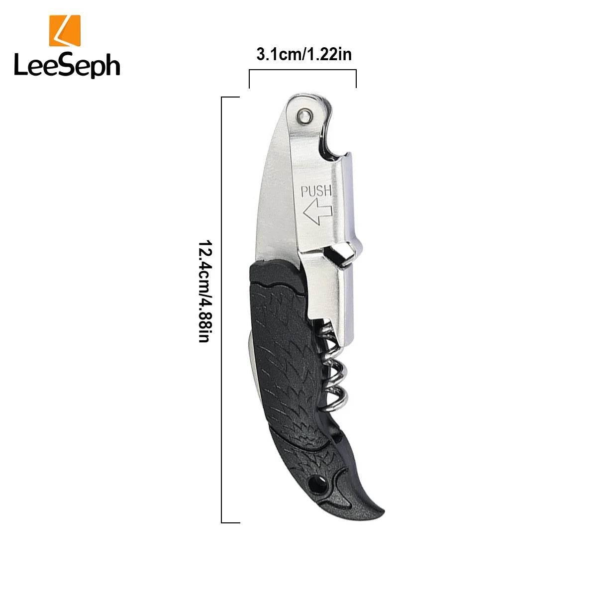 Leeseph Wine Opener, Corkscrews for Wine Bottles with Foil Cutter, Manual Wine Key for Servers, Waiters, Bartenders and Home Use - P12 Hub Europe