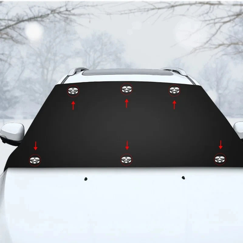 Car sun shield Magnetic car snow shield Car sun shield thickened anti-freeze and visor car cover