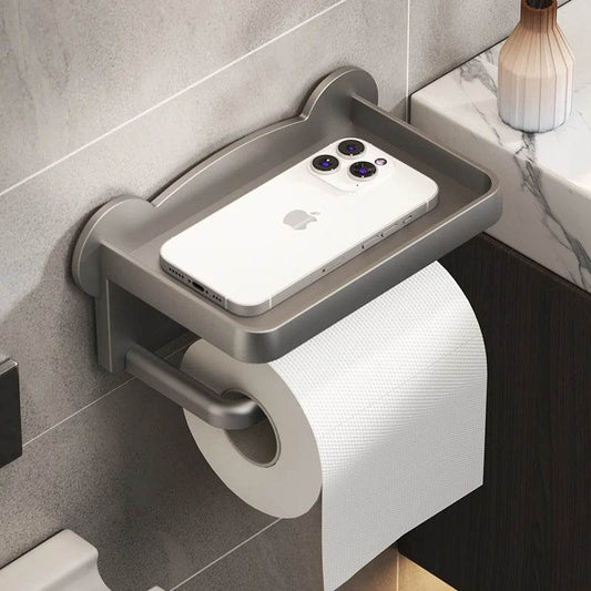 Bear head toilet paper holder, no drilling, toilet paper dispenser, wall-mounted facial tissue holder, toilet paper roll holder, - P12 Hub Europe