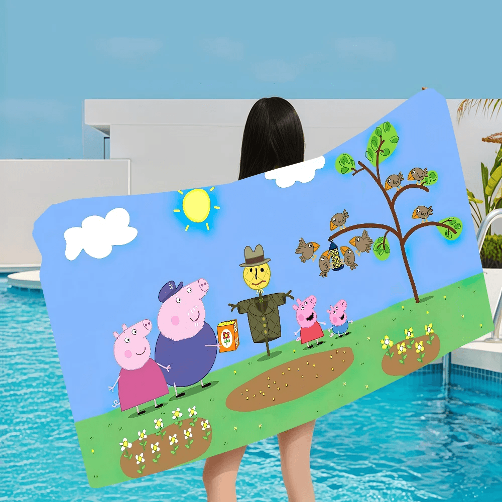 Cartoon P-Peppa Pig Microfiber Beach Towel Absorbent Quick Dry Soft Yoga Swimming Resort Mountain Climbing Towel - P12 Hub Europe
