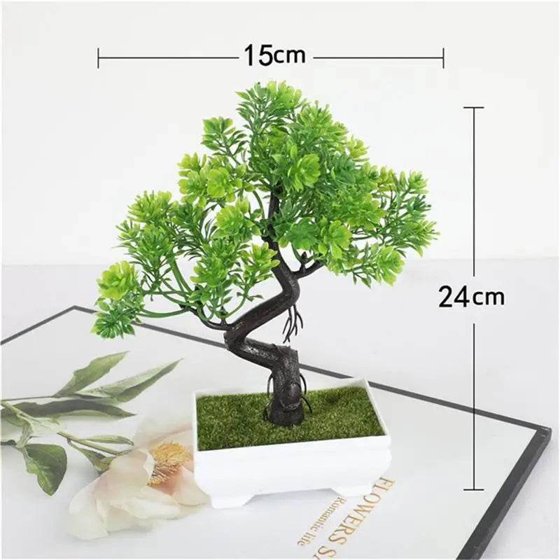Garden Arrangement Ornaments Plastic Plants Bonsai Small Tree Pot Fake Plant Potted Flower Home Room Table Decoration - P12 Hub Europe