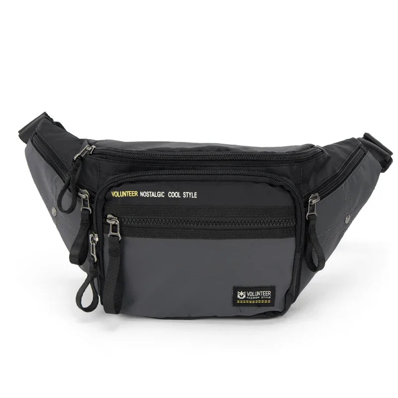 VOLUNTEER Chest Bags for Men Fashion Waterproof Climbing Cycling Running Phone Bag Man Casual Oxford Commuter Waist Bags1801-03