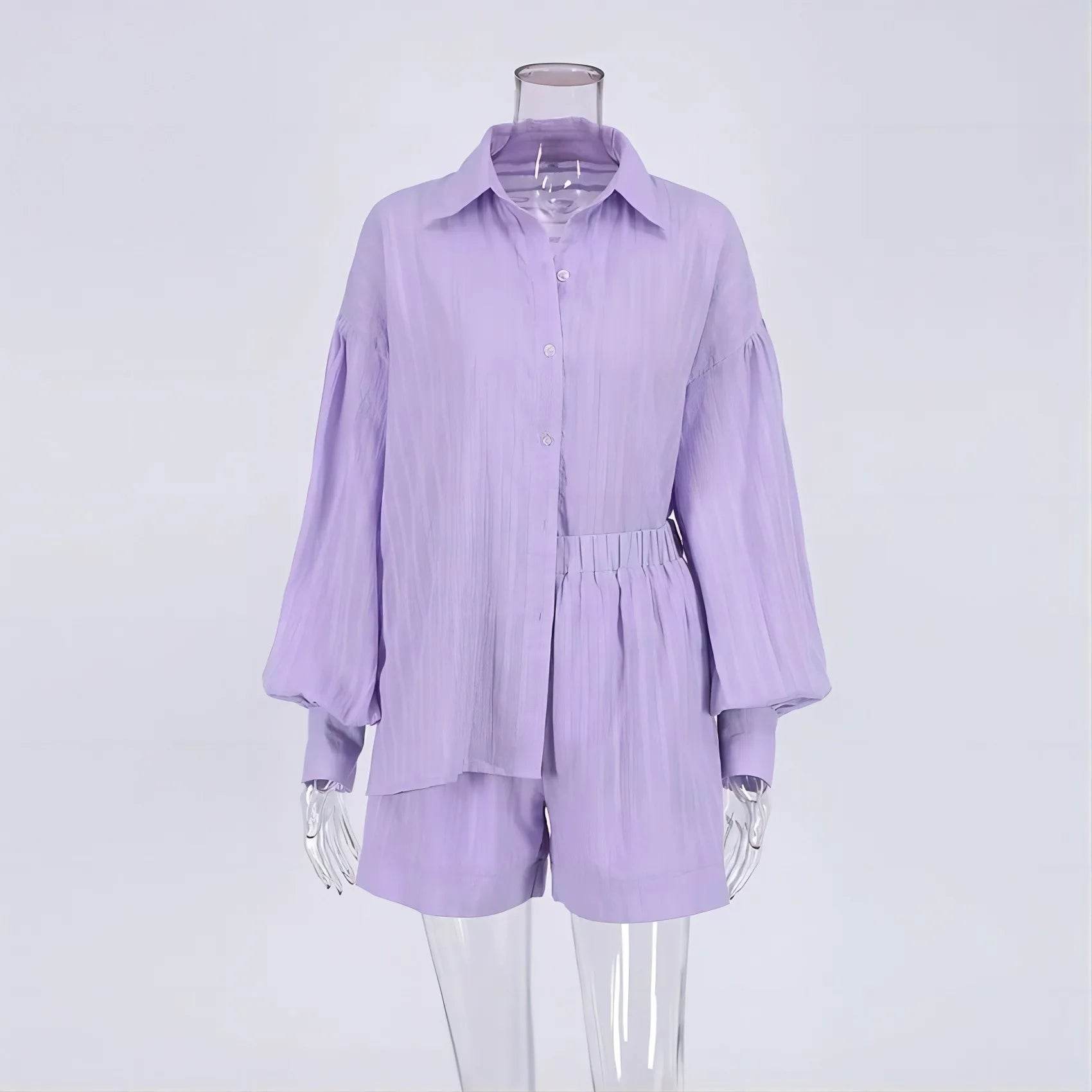 Stripe Cotton Shorts Set - P12 Hub Europe