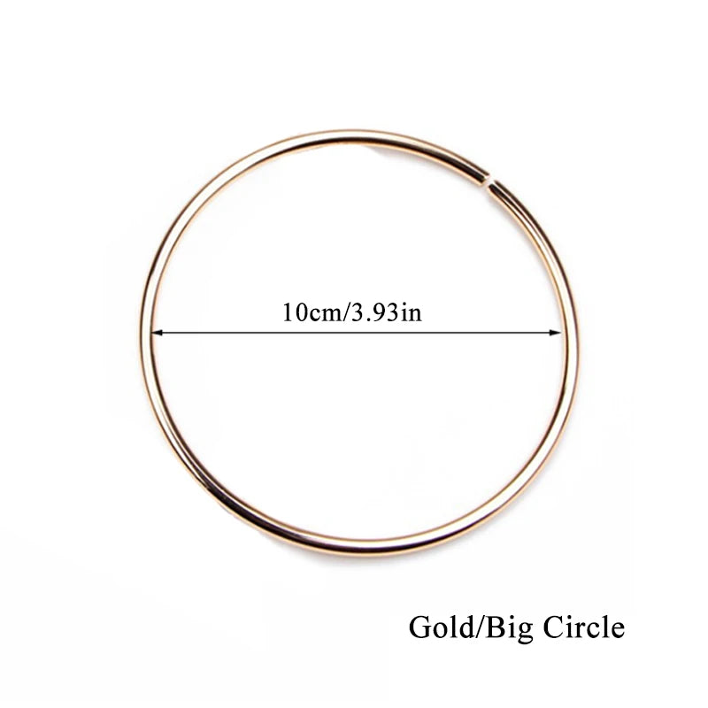 1Pc Round Metal Bag Handles Replacement DIY Handbags Bags Purse Handmade Bag Accessories Round D-ring Hanging Buckle Hardware