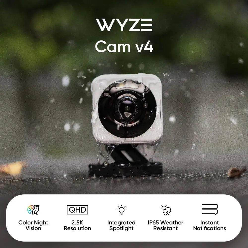 Cam v4 2K Wyze Color Night Vision, Spotlight, Indoor/Outdoor - P12 Hub Europe