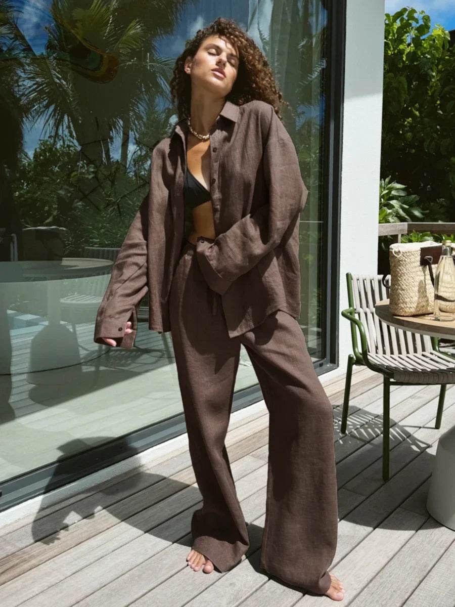 Women's Casual Cotton Linen Set - P12 Hub Europe