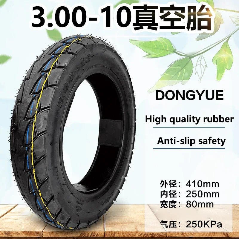 Motorcycle electric vehicle 3.00-10 vacuum tire 14x3.2 outer tire Dongyue pneumatic tire wear-resistant
