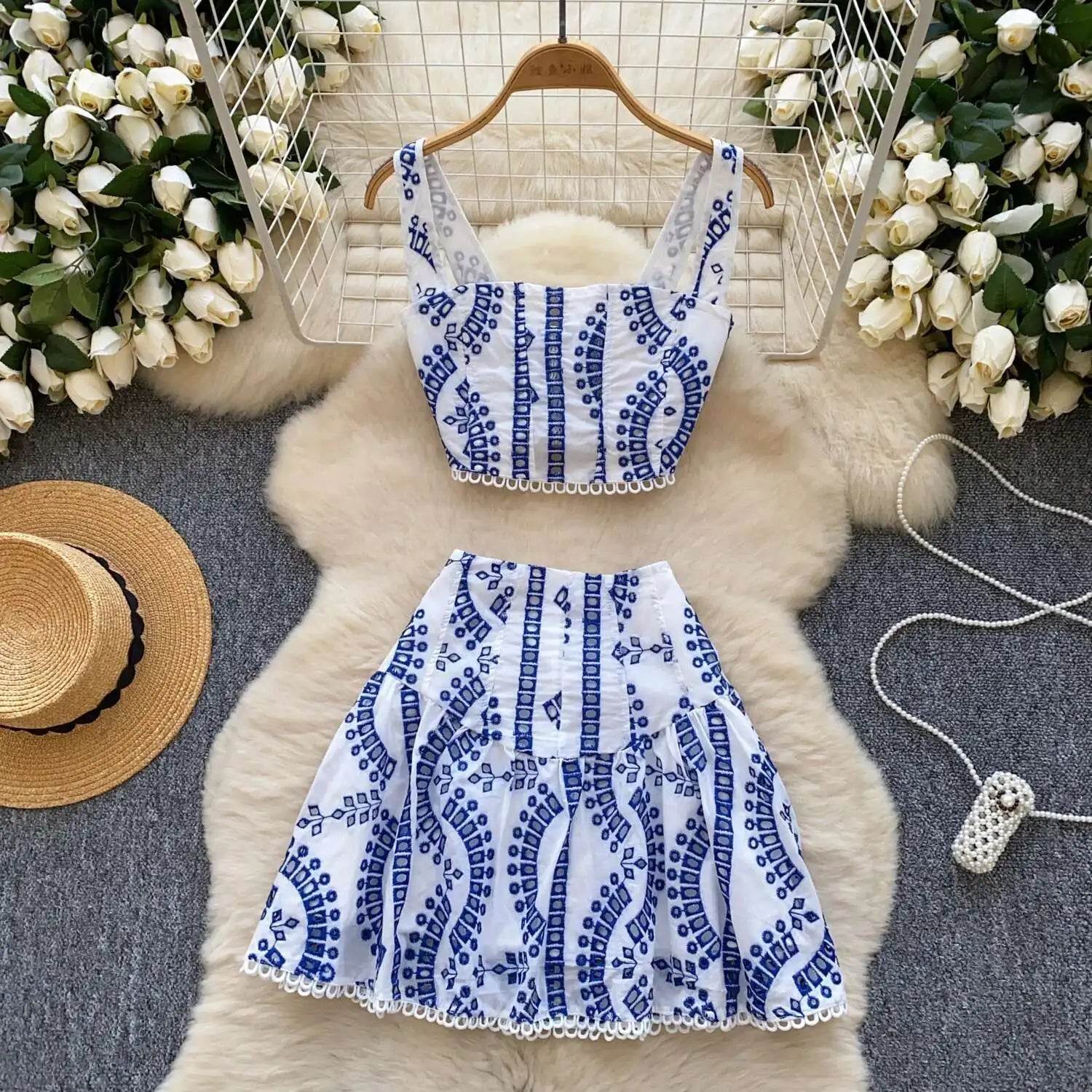 White Summer Beach Skirt Set - P12 Hub Europe