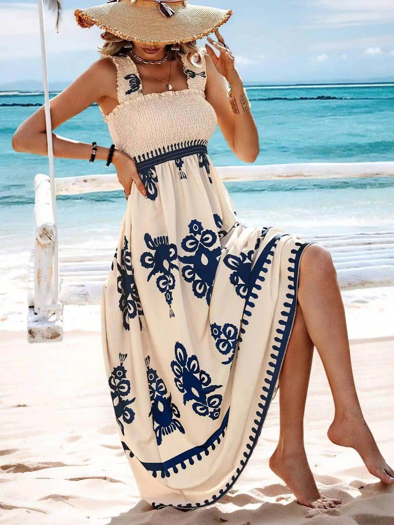 Straps Backless Beach Dress High Waist Sexy - P12 Hub Europe