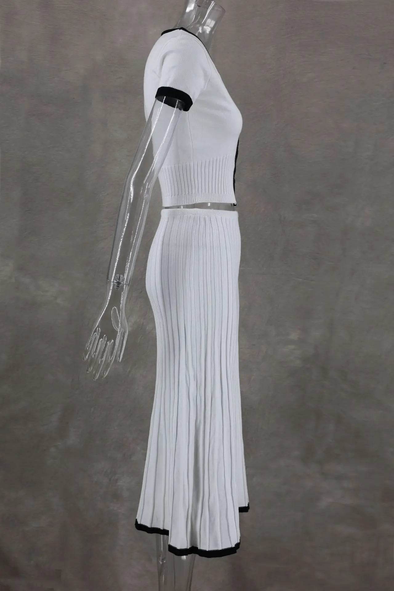 White Crop Top Skirt - P12 Hub Europe