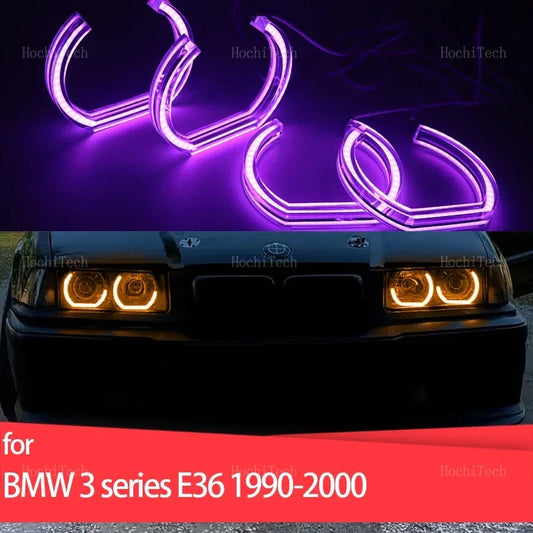 RGB Multi-colored App control LED Headlight Angel Eyes Ring Lamp for BMW 3 series E36 1990-2000 316i 318i 320i 323i 325i 328i