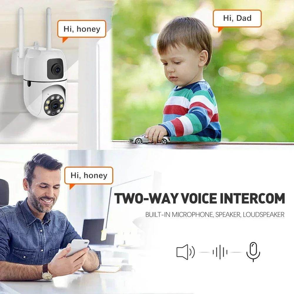 Camera 8MP Dual Lens WiFi PTZ, Auto Track, Color Night - P12 Hub Europe