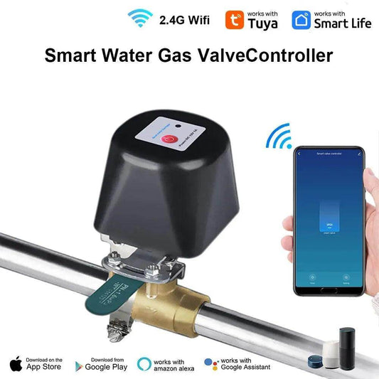 WiFi Gas Water Valve Auto Shut-Off, Alexa Smart Life - P12 Hub Europe