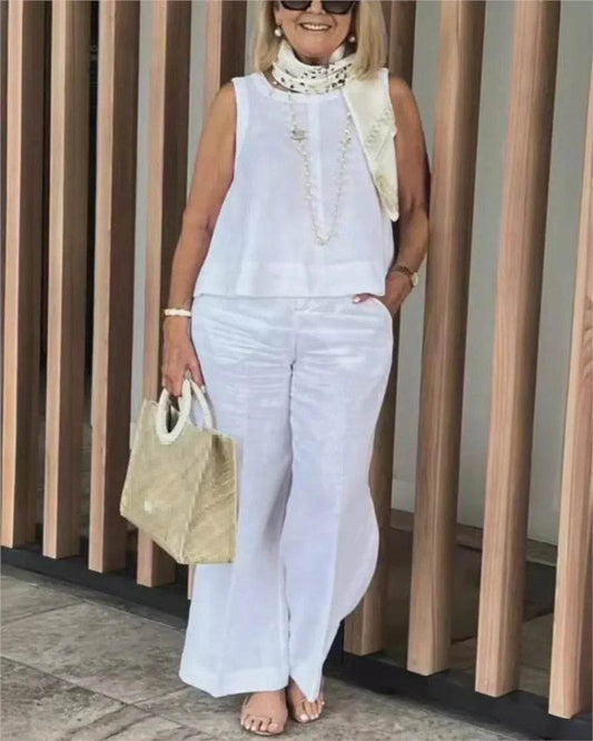Simple Cotton Linen Women's Suit - P12 Hub Europe