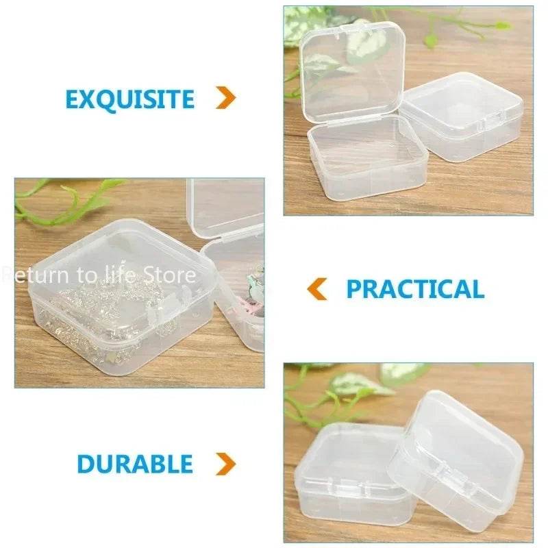 PP Storage Box Mini Transparent Plastic Case Container Square Rectangle Packaging Box for Jewellry Beads Small Items - P12 Hub Europe