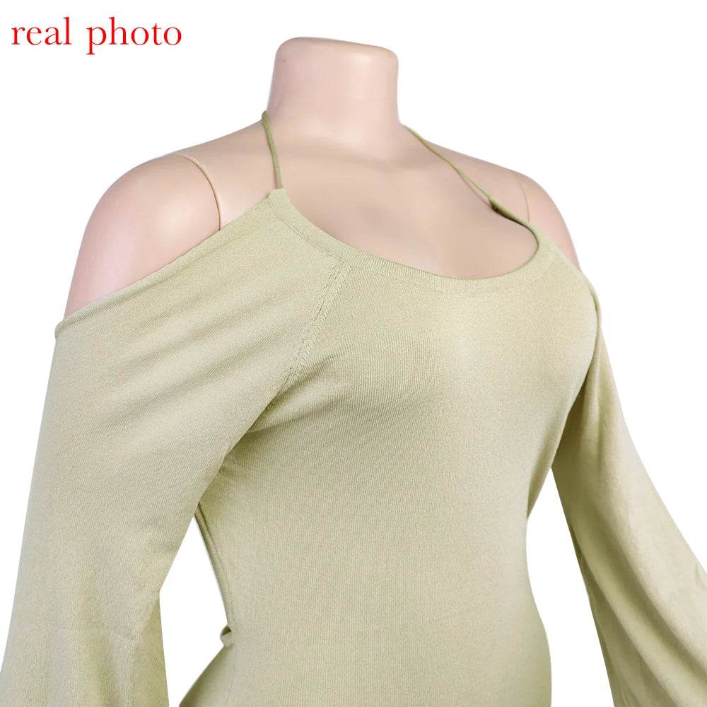 Knitted Backless Bandage Maxi Dress - Sexy Beachwear - P12 Hub Europe