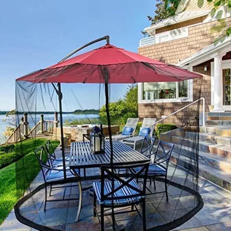 Umbrella Mosquito Net Round Hanging Terrace Umbrella Net for Door Tree Sun Parasol Mosquito Control Net Camping Garden Tent - P12 Hub Europe