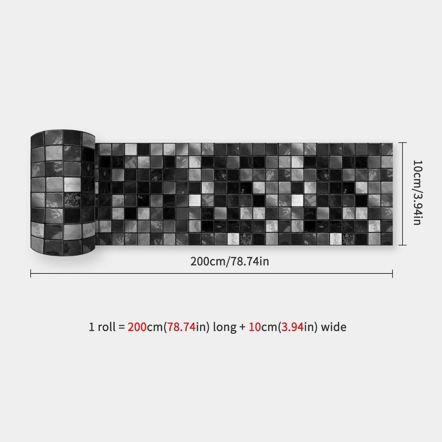 41 Styles Baseboard Stickers Waterproof Peel & Stick Waistline Wall Sticker Floor Border Sticker For Kitchen Bathroom 10x200cm - P12 Hub Europe